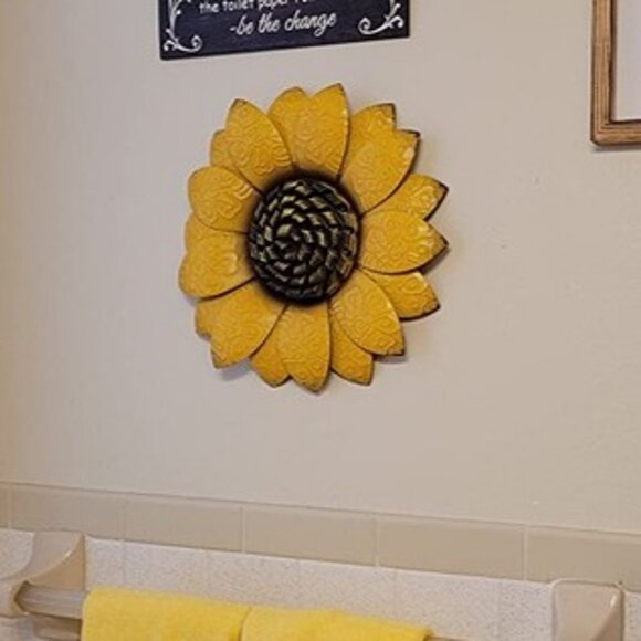 NEW Sunflower Metal Flowers Wall Decor Metal Wall Art Decorations 12 Inch - Picture 2 of 8
